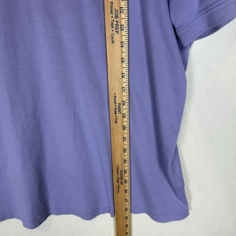 Banana Republic Luxury Touch Polo Shirt Men's 2XL Purple Short Sleeve‎ Collared